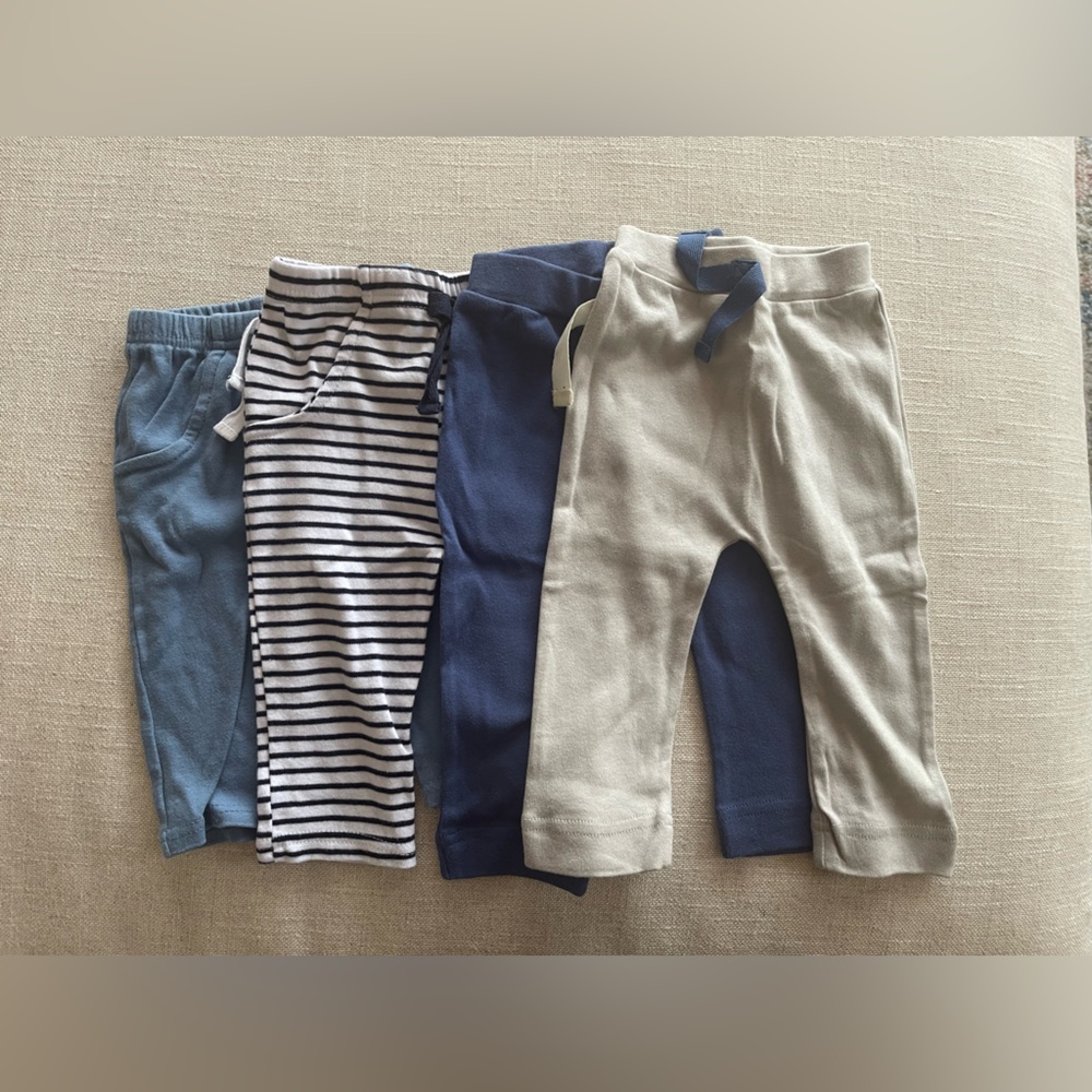 Cozy Kids Joggers Set - Blue, Navy, Striped, Tan